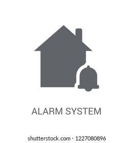 alarm system icon. Trendy alarm system logo concept on white background from Smarthome collection. Suitable for use on web apps, mobile apps and print media.