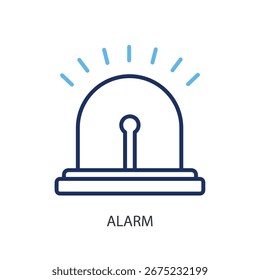 Ícones de vetor de linha fina do alarme.