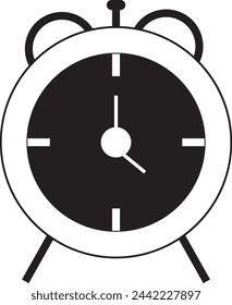 Alarm Time Clock Outline Icon Time icon, Clock icon vector