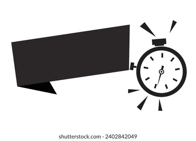 Alarm time countdown Banner Template vector illustration