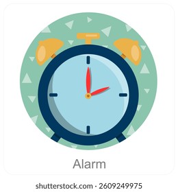 Alarm and time icon concept