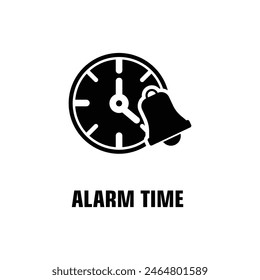 alarm time or logo design isolated sign symbol vector illustration - high quality line style vector icon suitable for designers, web developers, displays and websites