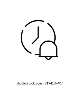 Alarm, Timer Dotted Line Icon Vector Illustration Logo Template. Suitable For Many Purposes.