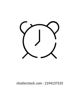 Alarma, Plantilla de logotipo de Ilustración de Icono de línea punteada con temporizador. Idóneo Para Muchos Fines.