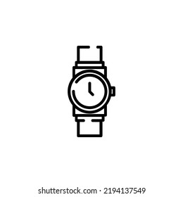 Alarma, Plantilla de logotipo de Ilustración de Icono de línea punteada con temporizador. Idóneo Para Muchos Fines.