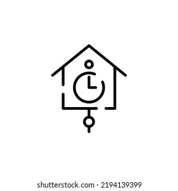 Alarma, Plantilla de logotipo de Ilustración de Icono de línea punteada con temporizador. Idóneo Para Muchos Fines.