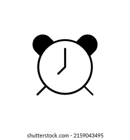 Alarm, Timer Solid Line Icon Vector Illustration Logo Template. Suitable For Many Purposes.