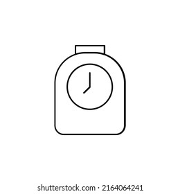 Alarm, Timer Thin Line Icon Vector Illustration Logo Template. Suitable For Many Purposes.