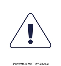 Alarm triangle line style icon design, Emergency rescue save department 911 danger help safety and aid theme Vector illustration