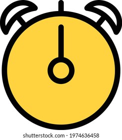 alarm vector color line icon