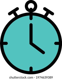 alarm vector color line icon