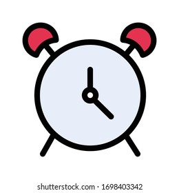 icono de color plano del vector de alarma 
