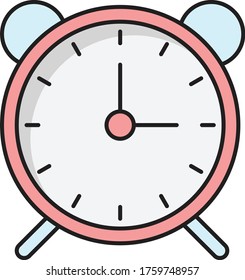 icono de color plano del vector de alarma 