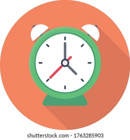 alarm vector flat color icon  