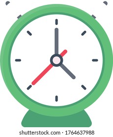 icono de color plano del vector de alarma 