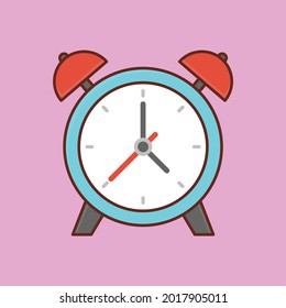 alarm vector flat color icon