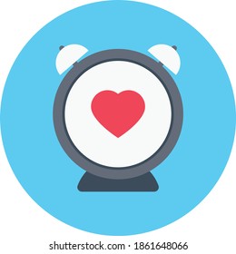 icono de color plano del vector de alarma