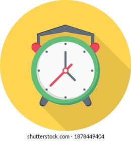 alarm vector flat colour icon