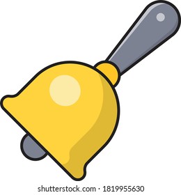 alarm vector flat line icon 