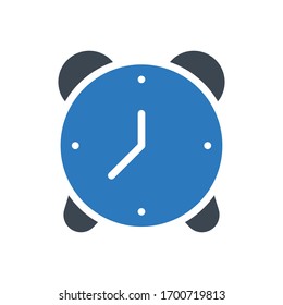 alarm vector glyph color icon 