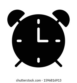 alarm vector glyph flat icon 