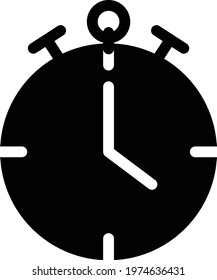alarm vector glyph flat icon