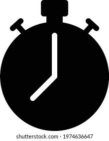 alarm vector glyph flat icon