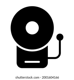 Icono vector de alarma- Icono estilo glifo ilustración vectorial de alta calidad.