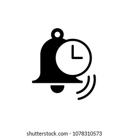alarm vector icon. Illustration isolated for graphic and web design.