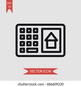 Alarm vector icon, illustration symbol