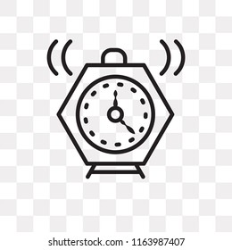Alarm vector icon isolated on transparent background, Alarm logo concept