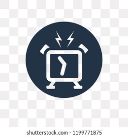 Alarm vector icon isolated on transparent background, Alarm transparency concept can be used web and mobile