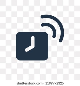 Alarm vector icon isolated on transparent background, Alarm transparency concept can be used web and mobile