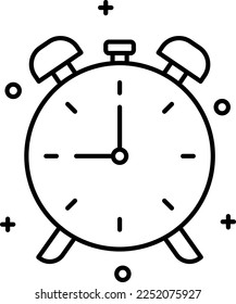 Icono de vector de alarma sobre fondo transparente. Icono de vector de alarma de contorno