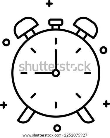 Alarm vector icon on transparent background. Outline Alarm vector icon