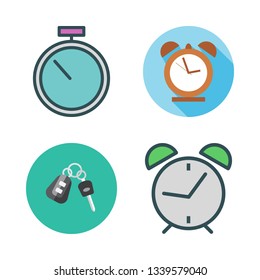 alarm vector icon set