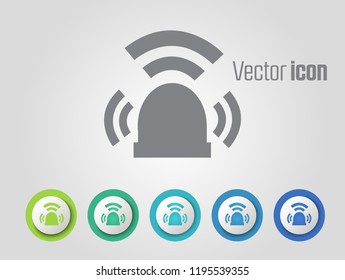 Alarm vector icons and different color variations