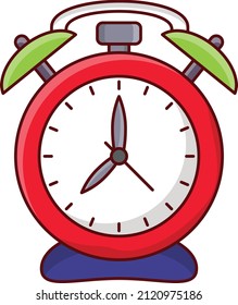 alarm Vector illustration isolated on a transparent background. vector line flat icons for concept or web graphics.