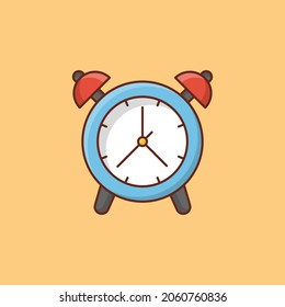 ilustración del vector de alarma en un fondo transparente. Símbolos de calidad premium. Icono de color plano de línea vectorial para el concepto y el diseño gráfico.