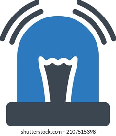 Ilustración del vector de alarma sobre un fondo transparente.Símbolos de calidad premium.Icono vector glifos para el diseño de conceptos y gráficos. 