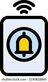 ilustración del vector de alarma en un fondo transparente.Símbolos de calidad premium.Iconos vectores de trazo para el diseño de concepto y gráfico.