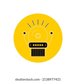 alarm vector illustration, suitable for symbols, logos, icons, brochures, posters, mascots, etc
