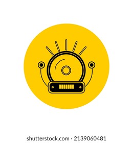 alarm vector illustration, suitable for symbols, logos, icons, brochures, posters, mascots, etc