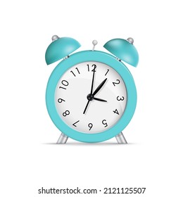 Alarm. Vector illustration of a vintage alarm clock. Clock with an alarm clock on a white background.