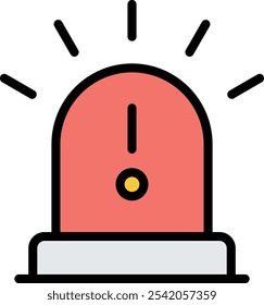 Alarm Vector Line Filled Icon Design