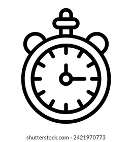 Alarm Vector Line Icon Design