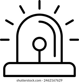 Alarm Vector Line Icon Design