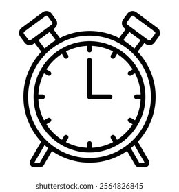 Alarm Vector Line Icon Design