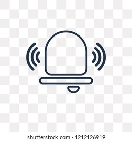 Alarm vector outline icon isolated on transparent background, high quality linear Alarm transparency concept can be used web and mobile