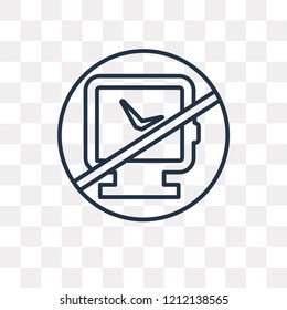 Alarm vector outline icon isolated on transparent background, high quality linear Alarm transparency concept can be used web and mobile